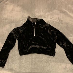 Velvet Zip up Top